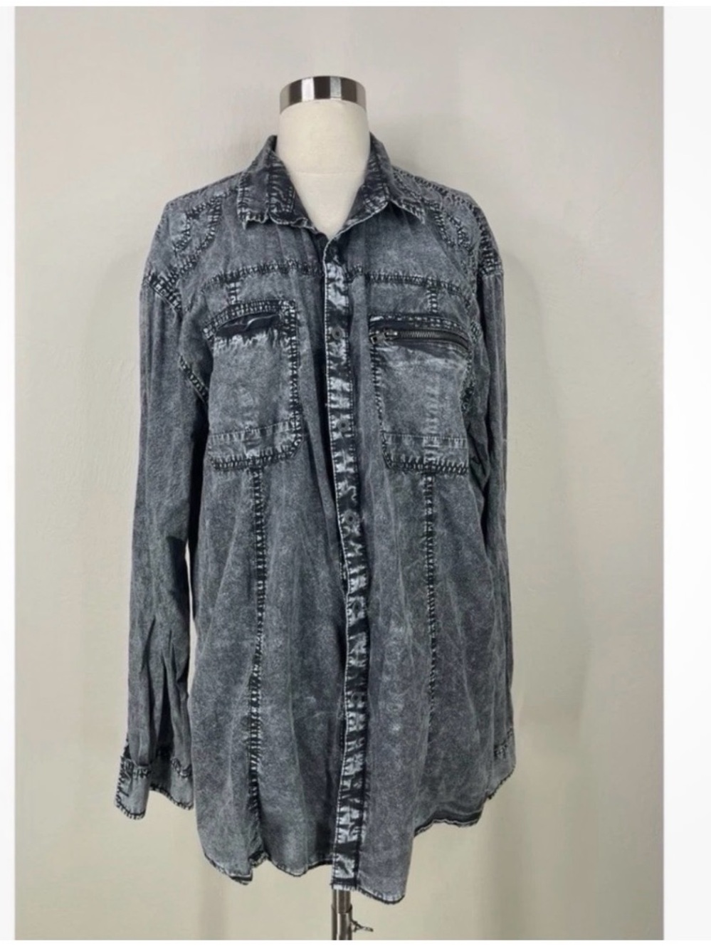 Buckle Black Athletic Fit Men's Avis washed men’s Shirt